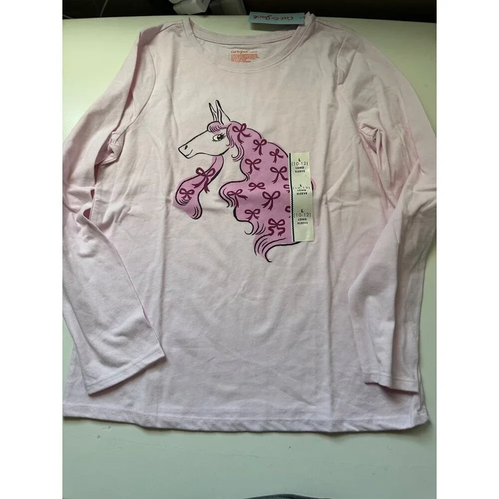Cat & Jack Girls Graphic Long Sleeve and Leggings Set size L (10/12) NWT